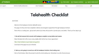 Telehealth Checklist - Yarn Safe