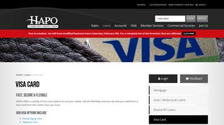 Visa Card - HAPO Community Credit Union
