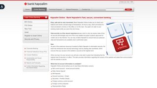Hapoalim Online - Bank Hapoalim's Fast, secure, convenient banking