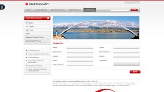 Contact Us - Bank Hapoalim International Site