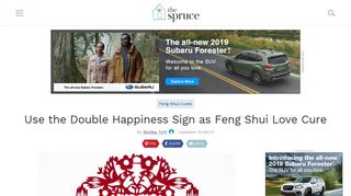 Can I Use Double Happiness Sign as Love Feng Shui Cure?