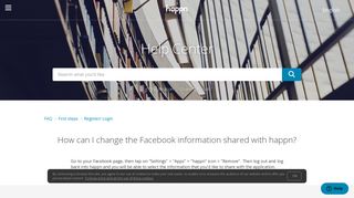How can I change the Facebook information shared with ... - Happn
