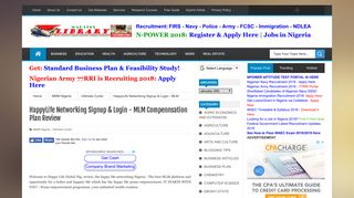 HappyLife Networking Signup & Login - MLM Compennsation Plan ...