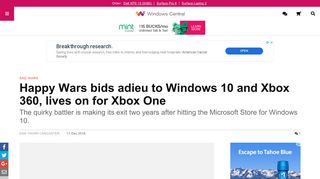 Happy Wars bids adieu to Windows 10 and Xbox 360, lives on for ...