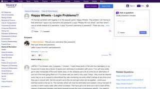 Happy Wheels - Login Problems!? | Yahoo Answers