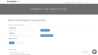 Login - HappyFox Chat