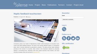 Haptic feedback touchscreen | SILENSE