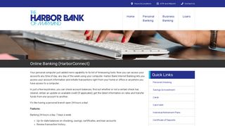 Online Banking (HarborConnect) - The Harbor Bank of Maryland
