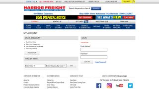 Log In - Harbor Freight