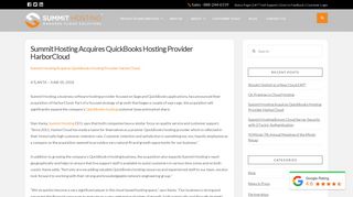 Summit Hosting Acquires QuickBooks Hosting Provider HarborCloud ...