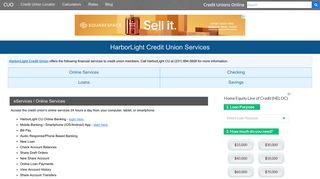 HarborLight Credit Union Services: Savings, Checking, Loans