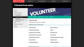 Harbourfront Centre - Volunteer Opportunities