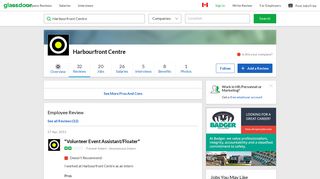 Harbourfront Centre - Volunteer Event Assistant/Floater | Glassdoor.ca