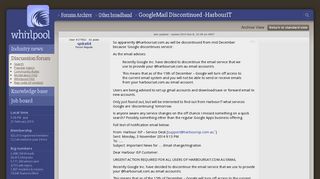 GoogleMail Discontinued -HarbourIT - Other broadband - Whirlpool ...