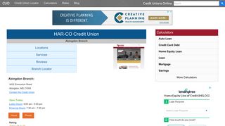 HAR-CO Credit Union - Abingdon, MD at 3422 ... - Credit Unions Online