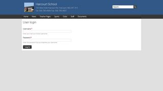 User login | Harcourt School