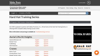 Hard Hat Training Series | ISU Continuing Education and Workforce ...