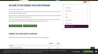 Seminole Wild Card Rewards Program | Seminole Classic Casino
