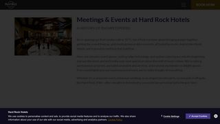 Meetings & Events | Hotel Conference Rooms | Hard Rock Hotels