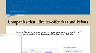 Companies Hire Felons - Get this Updated List for February 2019