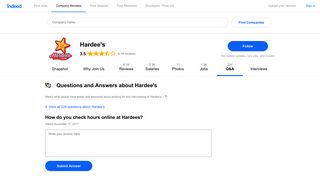 How do you check hours online at Hardees? | Indeed.com