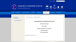 Students Resources / Student Resources - Harding Township School
