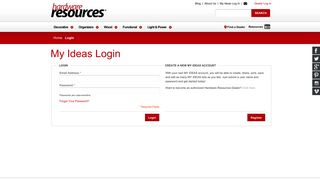 My Ideas Login - Hardware Resources