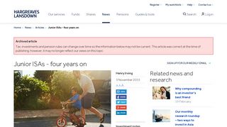 Junior ISAs – four years on - Hargreaves Lansdown