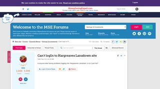 Can't logIn to Hargreaves Lansdown site - MoneySavingExpert.com Forums