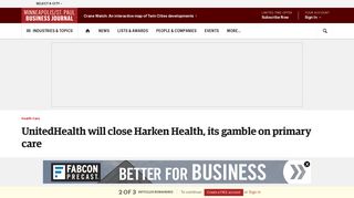 UnitedHealth will close Harken Health, its gamble on primary care ...