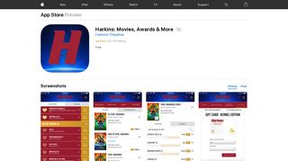 Harkins: Movies, Awards & More on the App Store - iTunes - Apple