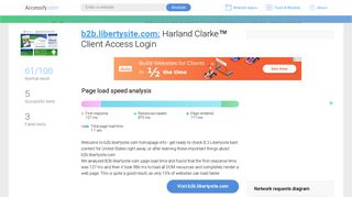 Access b2b.libertysite.com. Harland Clarke™ Client Access Login