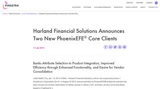Harland Financial Solutions Announces Two New PhoenixEFE® Core ...