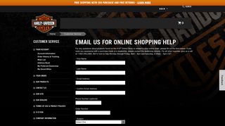 Email Us for Online Shopping Help | Harley-Davidson USA