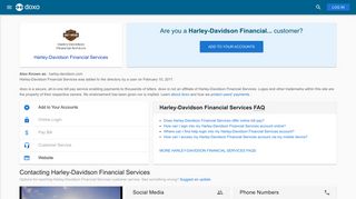 Harley-Davidson Financial Services: Login, Bill Pay, Customer Service ...
