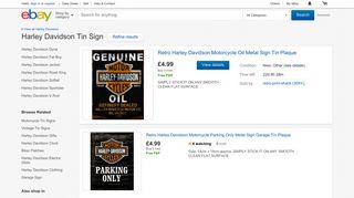 Harley Davidson Tin Sign | eBay