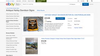 Antique Harley Davidson Signs | eBay