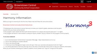 Harmony Info - Brownstown Central Community School Corporation
