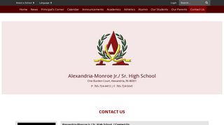 Contact Us - Alexandria-Monroe Jr./ Sr. High School