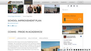 Home Page Main - Culver Community Middle/High School
