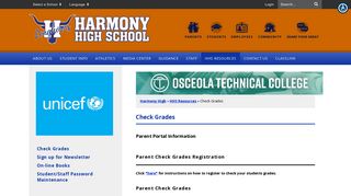 Check Grades - Harmony High