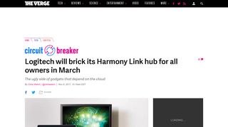 Logitech will brick its Harmony Link hub for all owners in March - The ...