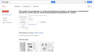 The London encyclopaedia, or, Universal dictionary of science, art, ...