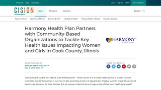 Harmony Health Plan Partners with Community-Based Organizations ...
