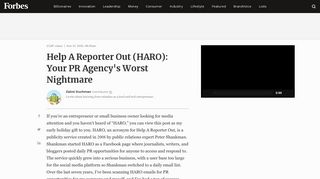 Help A Reporter Out (HARO): Your PR Agency's Worst Nightmare