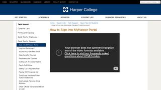 How to Log Into MyHarper Student Portal Account: Harper College