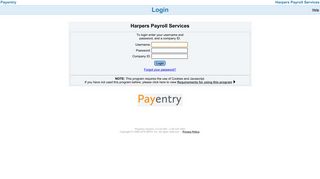 Harpers Payroll Services - Login - Payentry