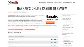 Harrah's Online Casino NJ Review - Free Slots Promo January 2019