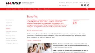Benefits - Harris Corporation