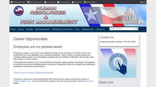 Career Opportunities - Human Resources & Risk Management - Harris ...